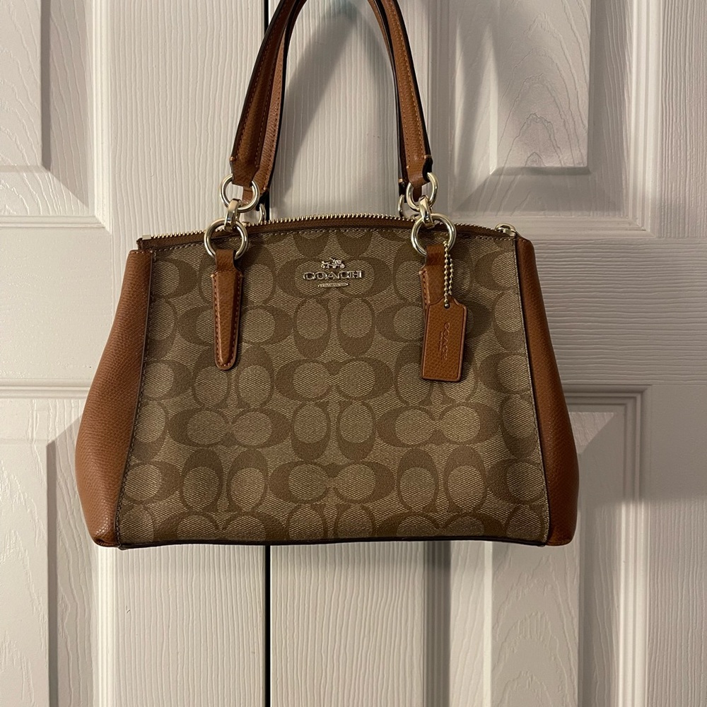 Coach mini carryall in signature canvas print